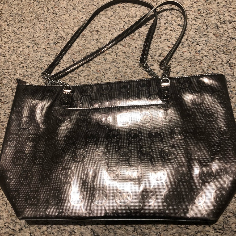 Michael Kors gray/silver handbag